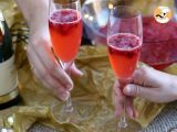 Raspberry champagne cocktail - Preparation step 3