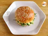 Avocado, shrimp and cilantro burger - Preparation step 4