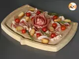 What do you put in a cold cut platter? Rose folding with salami! - Preparation step 5