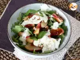 Sweet and sour salad with roasted peaches and burrata ! - Preparation step 4