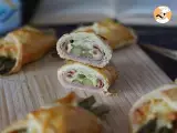 Puff pastry baskets with asparagus, ham and cheese - Preparation step 7