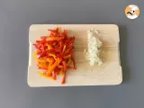 Pasta with peppers and fresh cheese, the best pasta dish for summer days - Preparation step 1