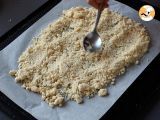 Vegetarian verrines: pea cream, parmesan crumble and mascarpone cream - Preparation step 2