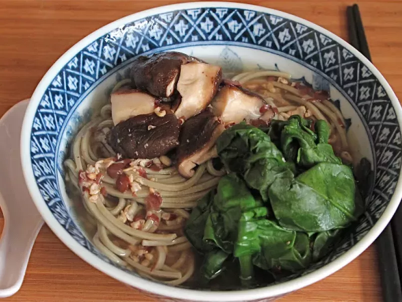 A Quick and Easy Soup {Miso Soup With Soba Noodles or Mung Bean Noodles}