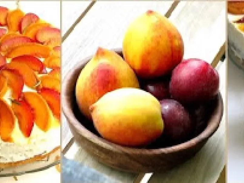 ALMOND NUT TORTE with QUARK, PEACHES AND PLUMS...& my blogiversary winner - photo 4