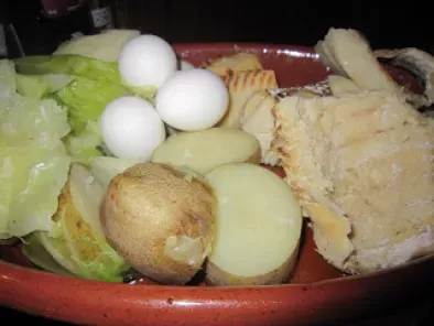Bacalhau com todos - Portuguese boiled cod fish meal