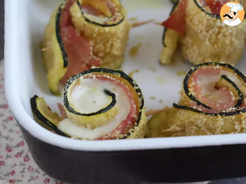 Baked zucchini rolls with ham and cheese! - photo 2