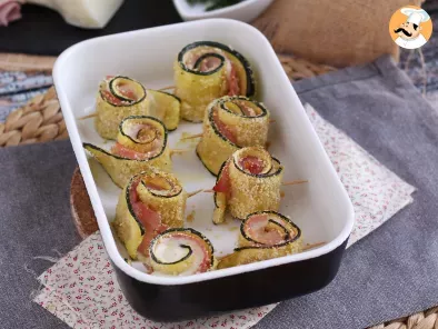 Baked zucchini rolls with ham and cheese! - photo 4