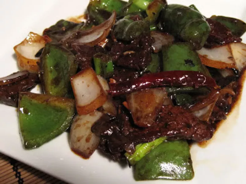 Beef and Green Peppers in Black Bean Sauce