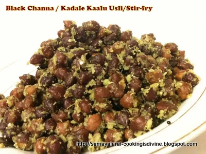 Black Channa/Kadale Kaalu/Kaala Channa/Black Garbanzo Beans Stir-fry with Quinoa