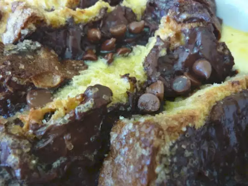 Bread and butter pudding using panettone and Nutella - photo 2