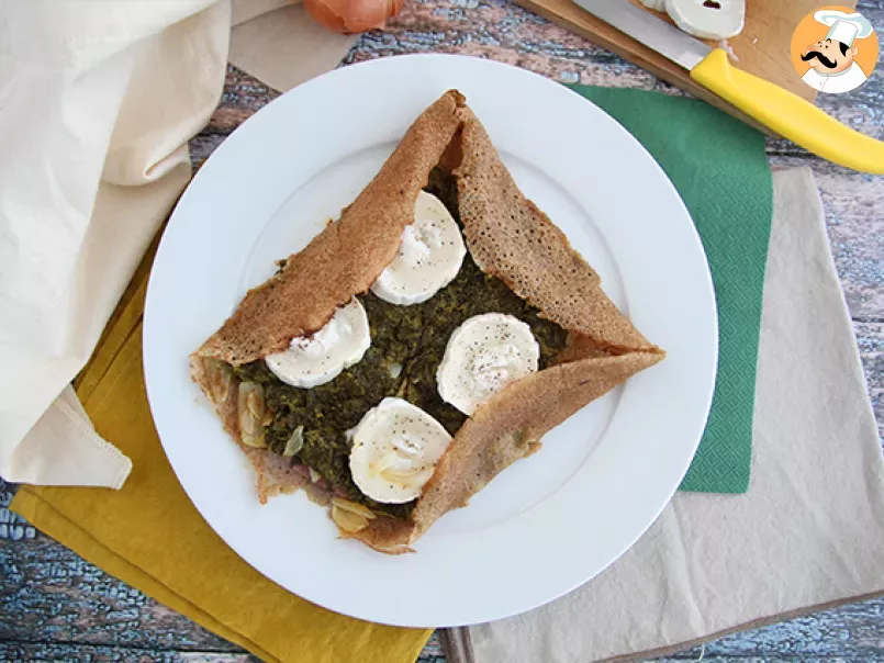 Buckwheat galette spinach and goat cheese - photo 3