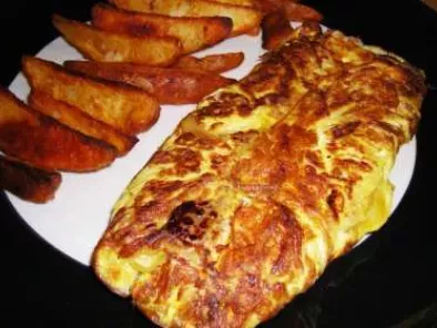 Caramelized Garlic and Onion Omelette with Cheese