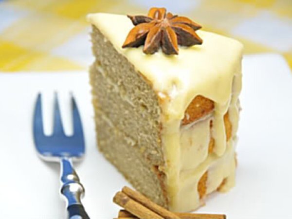 Chai Tea Cake With Honey Ginger Cream Chai Tea Cake With Honey Ginger Cream