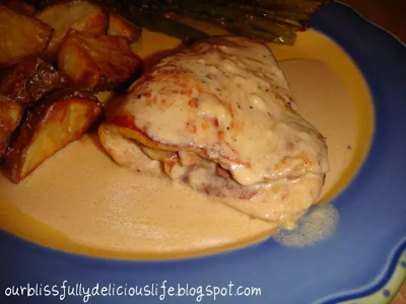 Chicken Cordon Bleu with a Creamy Dijon Pan Sauce