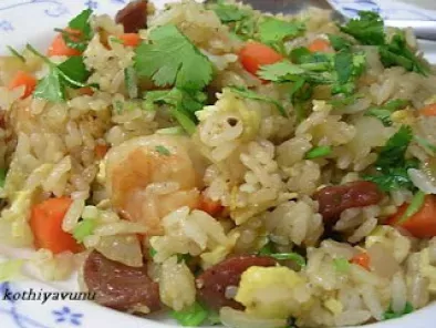 Chicken Sausage and Shrimp Fried Rice