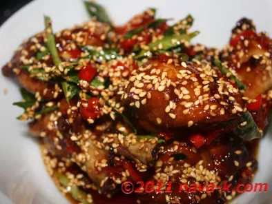 Chilly Honey Chicken With Sesame Seeds
