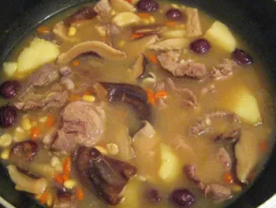 Chinese Herbal Pork and Mushroom Soup
