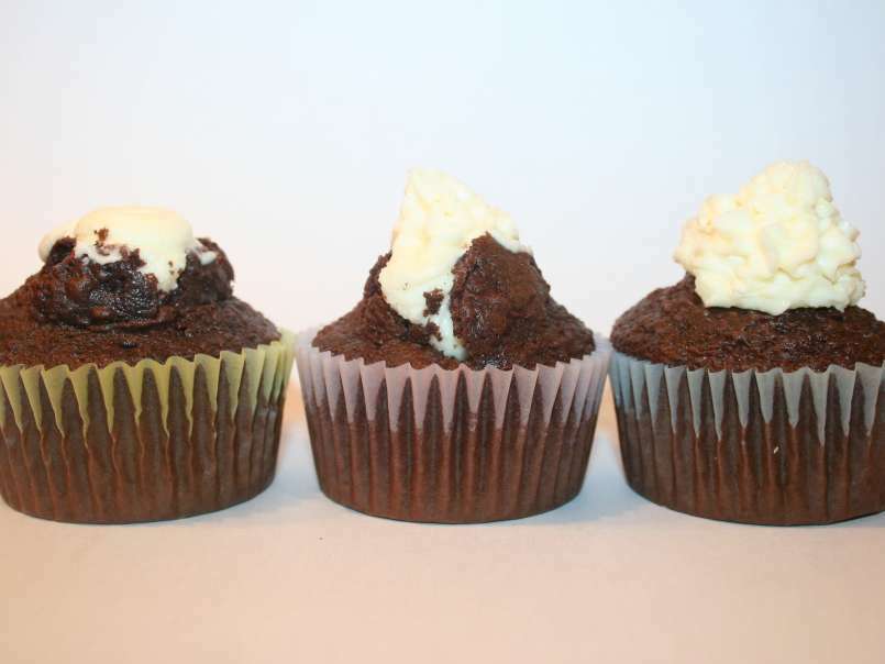 Chocolate Cupcakes with Volcano Style Orange Icing - photo 2