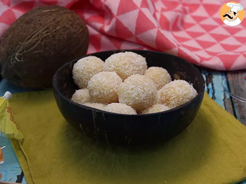 Coconut balls - brigadeiros with coconut