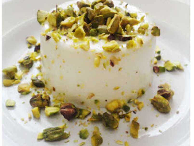 Coconut Panna Cotta with Chopped Pistachios