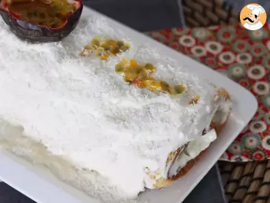 Coconut & passion fruit cake roll, perfect as a Yule log - photo 6