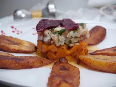 Cod Ceviche and roasted butternut squash
