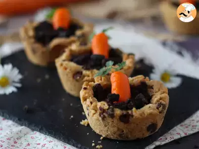 Cookie cups stuffed with chocolate ganache carrot pot style - photo 3