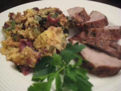 Cooking Light with Rachael Ray: Toasted Cornbread, Bacon and Chestnut Stuffing
