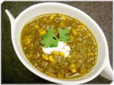 Corn Palak (Sweet Corn with Spinach)