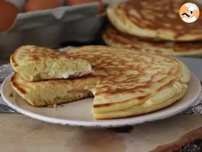 Croque pancakes with ham&cheese - Video recipe!