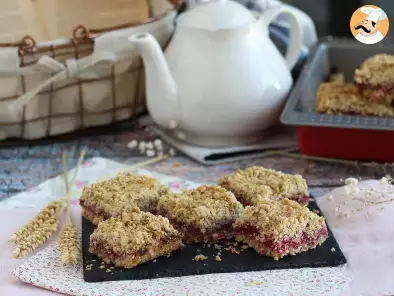 Crumble bars with raspberries, the best snack - photo 4