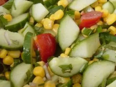 Cucumber, Corn and Tomato Salad