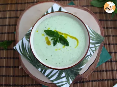 Cucumber fresh soup with mint - photo 2