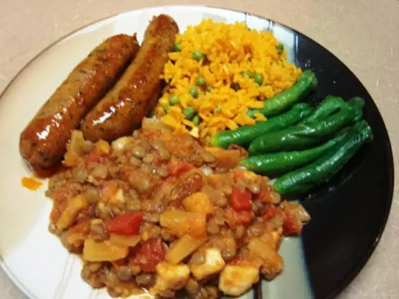 DF9: Mexican Lentils with Pineapple and Banana, Chicken Sausages, Baby Zukes - photo 6