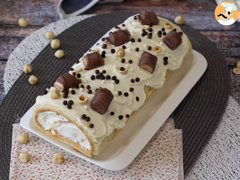 Easy Kinder Bueno roll, perfect as a birthday cake or as a Christmas log! - photo 8