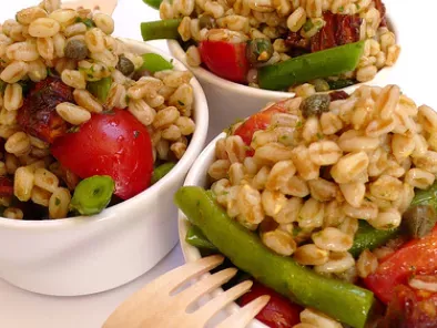 Farro with summer vegetables