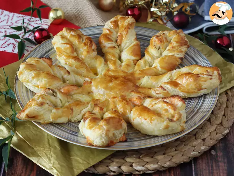 Flaky Snowflake with cream cheese and salmon - The perfect appetizer for Christmas - photo 3