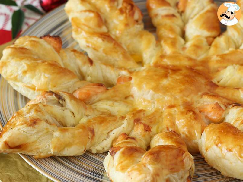 Flaky Snowflake with cream cheese and salmon - The perfect appetizer for Christmas - photo 4