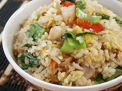 Fried Rice with Asian Mustard Green and Shrimps - photo 2