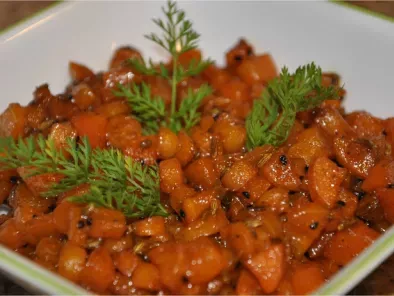 Gajar Ki Launji - (Sweet and Sour Carrot Curry)