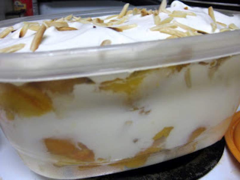 Ginger, Peach, and Toasted Almond Trifle