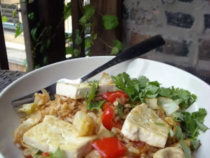 Gingery Tofu and Cabbage Stir-Fry - photo 2