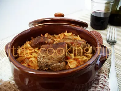 Greek Traditional Pasta Beef Casserole (Giouvetsi)