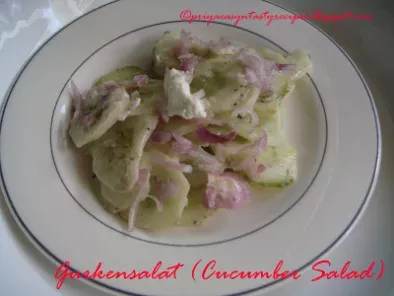Gurkensalat(German Cucumber Salad) & Tomatensalat (German Tomato Salad)