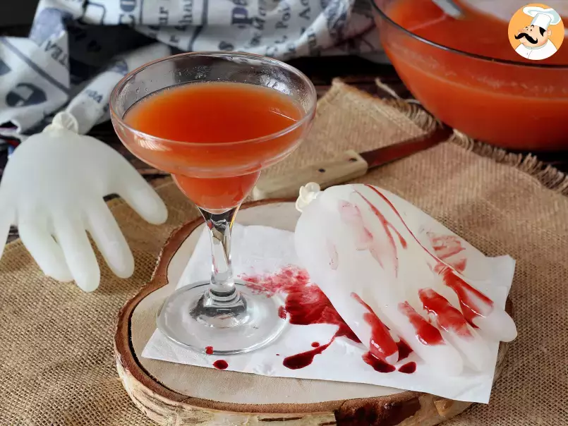 Halloween cocktail with spooky hand ice cube - with video tutorial ! - photo 4