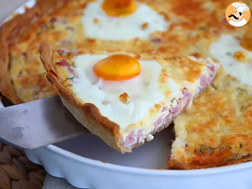 Ham and eggs quiche
