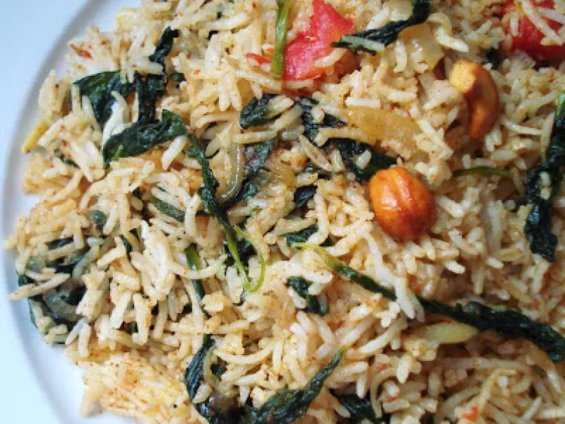 Happy New Year- Palak Pulao( Spicy Greens Rice) - photo 2