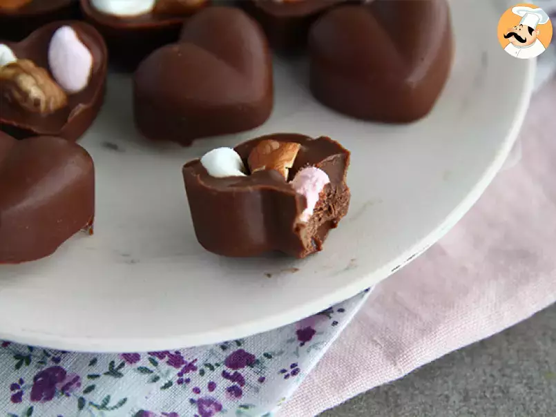 Homemade chocolates with marshmallows and nuts - photo 4