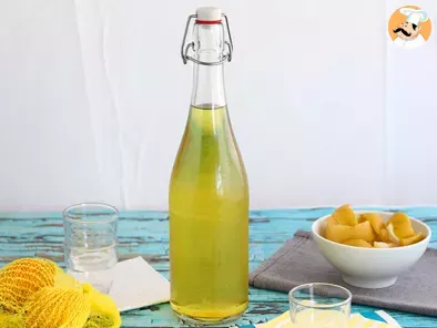 Homemade Limoncello, the Italian lemon liqueur